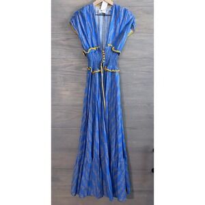 AZULU Columbia Maxi‎ Dress Open Front Size Medium READ